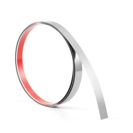 bnell Flexible Molding & Wall Trim,Peel and Stick Trim Molding, Stainless Steel Metalized Mirror Like Design,Self Adhesive Molding Trim,(10Ft x 0.78inch, Silvery)