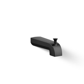 Kohler 97089-BL Pitch® Wall-Mount Diverter Bath spout, Matte Black