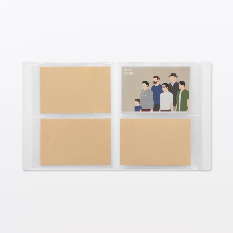 MUJI 44597026 Polypropylene Photo Postcard Holder, 2 Tiers, 264 Pockets,