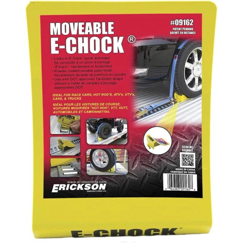 Rigid Hitch E-Chock Wheel Chocks w/ 5-Foot Metal Mounting Tracks,