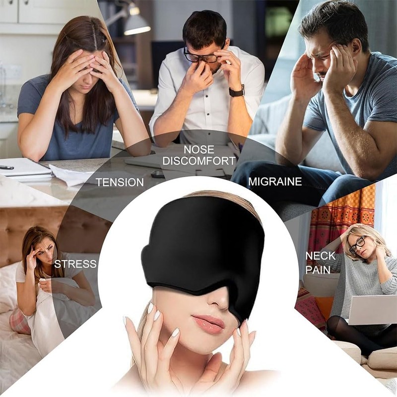 Migraine Mask, Headache Mask, Headache Hat, Cold Therapy Cap, Sleeping