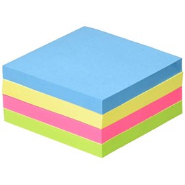 Fan-Folded Pop-Up Notes 3 x 3 4 Neon Colors 12 100-Sheet Pads/Pack