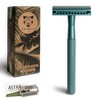 ANYMALE® Azure Edition Safety Razor - Includes 5 Astra Blades