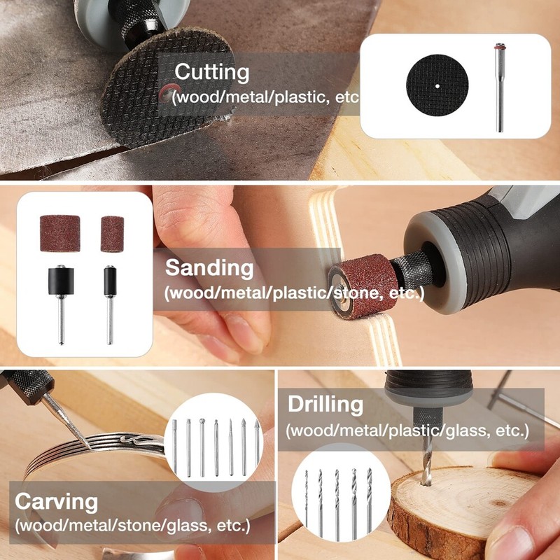 Workpro 306PIECES Rotary Tool Accessories Kit 1/8" Shank Fits Dremel