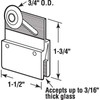 3/4" Sliding Shower Door Roller and Bracket - Package