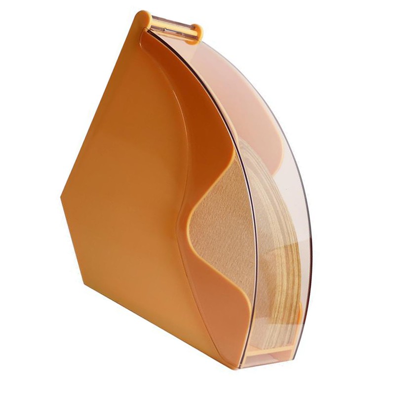 Acrylic Coffee Filter Holder with Lid Fan Shaped Filter Paper