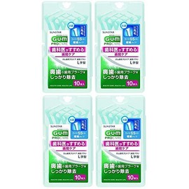 GUM Interdental Brush L-Shaped 10P SS x 4 Set