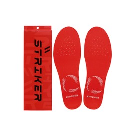 BMZ Soccer Performance Insole, Striker Levote, Red, XS (22.0-23.0) with toes for faster steps