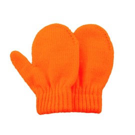 Toddler Mittens Thick Knit Kids Winter Gloves Warm Toddler Winter Gloves for Baby Girls Boys Magic Gloves Orange One Size(Fits 1-3 Years)