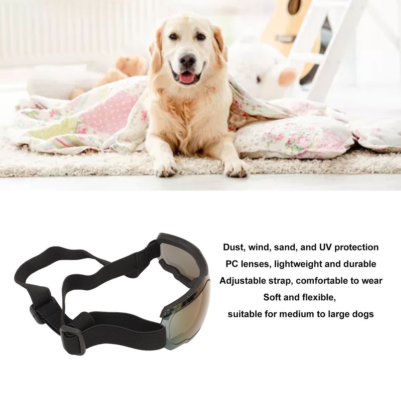 Dog Goggles Wind and UV Protection Pet Glasses Dustproof Sunglasses