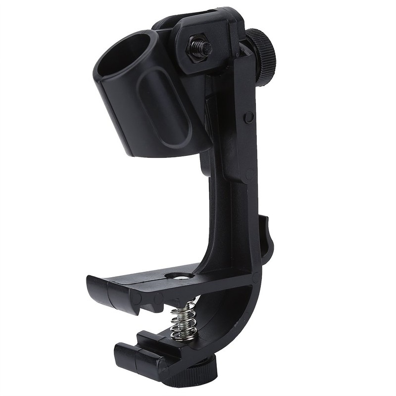 Drum Microphone Clips, 2 Pieces, Adjustable Plastic, Shockproof Drum Rim