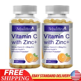 Mulittea 2X Vitamin D3 and Zinc, Antioxidant Dietary Supplement for Immune Support