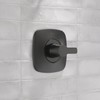 Delta Faucet Modern Matte Black Shower Valve Trim Kit for