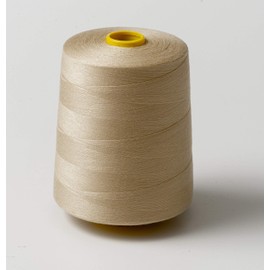 IPEA Sewing Thread for Sewing Machine and Sewing Machine - Large Spool 9000 metres (10000 Yards) - Polyester Yarn for Stitching - 3 Colours to Choice - Beige - Height 12 cm