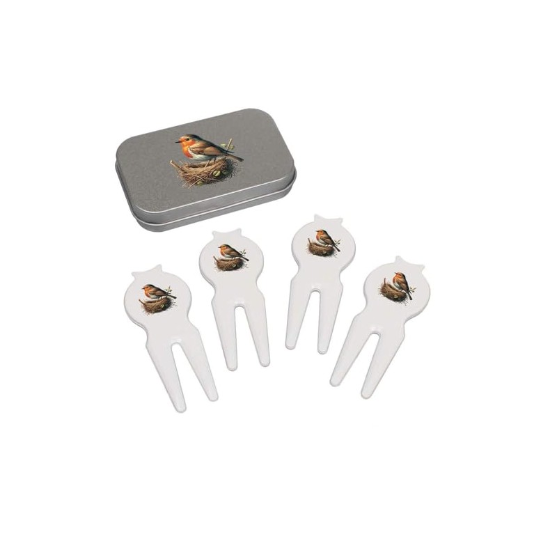 Azeeda 'Robins Nest' Golf Divot Tool/Repair Fork Gift Set (GO00066698)