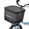Kawadomi Seisakusho Bicycle 2-Tier Denim Front Basket Cover (Thick Type) KW-555CG Charcoal Gray