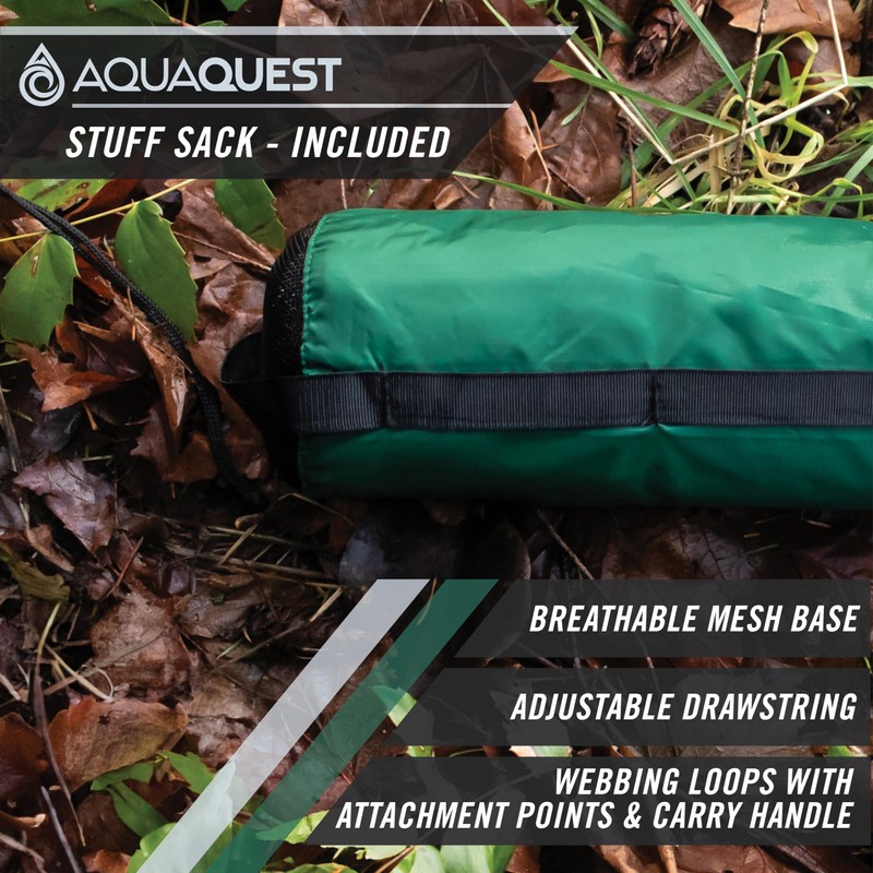 AquaQuest Guide Camping Tarp - Ultralight Tent Cover or Rain