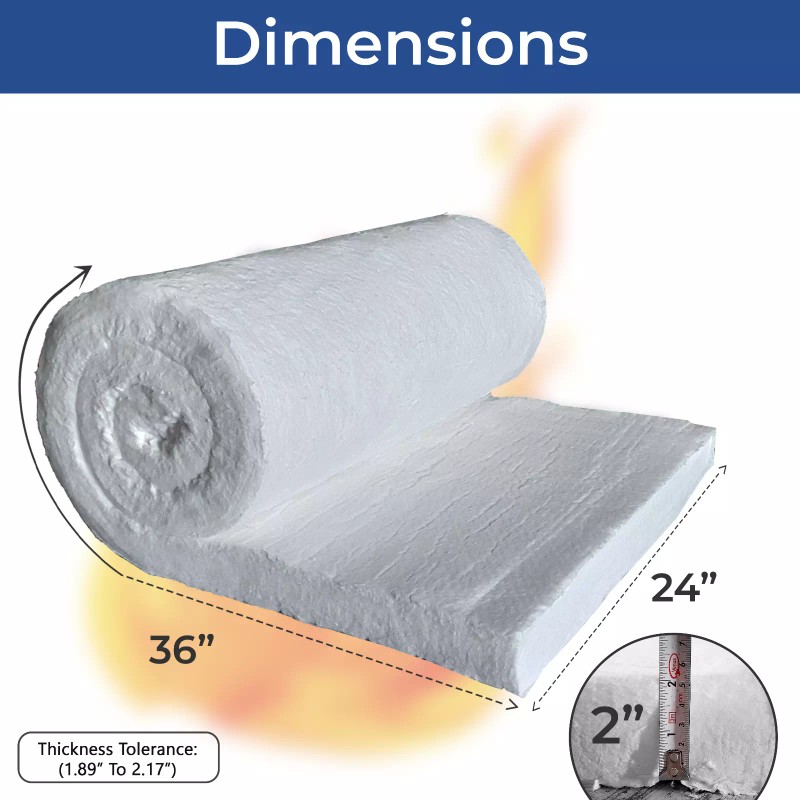 Simond Store Ceramic Fiber Blanket - 2400F 8# High Temp