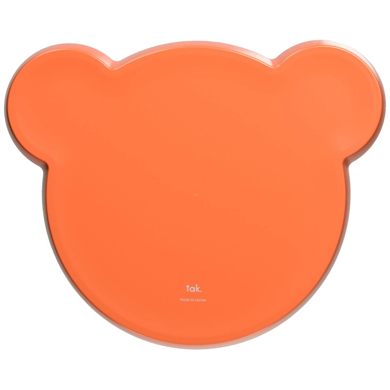 tak JTN-0110-OR Kids Dish Plate Bear Children's Plate Orange 7.5