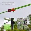 8PCS Reflective Tent Guy Ropes with Aluminium Tensioner, 4mm x
