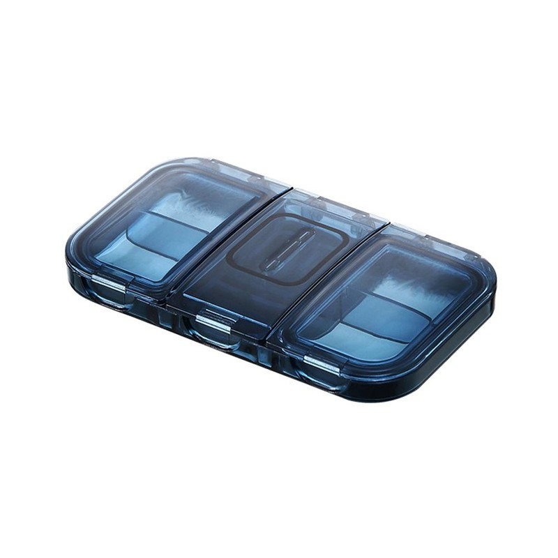 2 in 1 Portable Pill Organizer Pill Cutter Dustproof and