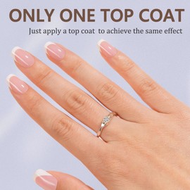 Misssix Misssix French Gel Nail Tips, 150Pcs French Tip Press on Nails Short Square Pink, No Need to File 3 in 1 Tips Pre-lasting, Fake Nails for Nail Art DIY 15 Sizes