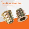 Jeffergarden 50pcs Insert Nuts Zinc Alloy Hex Nuts Embedded Nuts