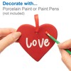 Baker Ross EV5425 Hanging Ceramic Heart Decorations (Pack of 5)