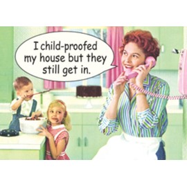 I Child Proofed My House But... funny fridge magnet (hb)