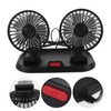 Mikinona Dual Head Car Fan Portable Vehicle Cooling Fan Rotatable