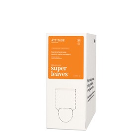 ATTITUDE Foaming Hand Soap, EWG Verified, Plant and Mineral-Based Ingredients, Vegan and Cruelty-free Personal Care Products, Orange Leaves, Bulk Refill, 67.62 Fl Oz