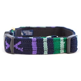 A Tail We Could Wag Handmade Cotton Weave Dog Collar - Sun Valley Night (Small (3/4" Width): 11-15")