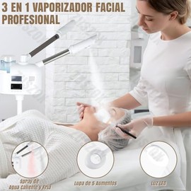 3 En 1 Vaporizador Facial Profesional, Ozono, Calefacción Mejorada