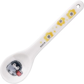 Kupen-chan Rurutea Ceramic Teaspoon, 5.1 x 1.2 inches (13 x 3 cm), Tea Spoon, Coffee Goods, Miscellaneous Goods, Tableware, Made in Japan, Yellow KPC12-850
