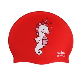 escualo Gorra para Natacion I Unisex I Niños I Modelo Baby Unicornio I Silicon I Impermeable I 1 a 4 años I Color Rojo