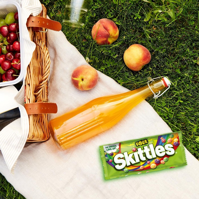 SKITTLES Sours Individually Wrapped Full Size Chewy Candy Packs, 24