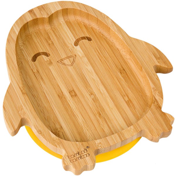 Bamboo Baby Plate with Suction Cup - Suction Plate for