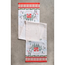 Maison d' Hermine Rural Christmas 100% Cotton Table Runner for Party | Dinner | Holidays | Kitchen | Thanksgiving/Christmas [Single Layer (37 cm x 230 cm)]