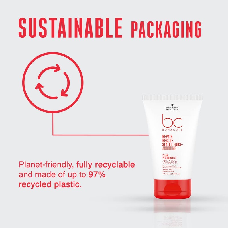 BC BONACURE Peptide Repair Rescue Sealed Ends, 3.38-Ounce (100 mL)