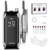 PURTATO Professional Nail Drill 40,000 RPM, Rechargeable,LCD Display E File