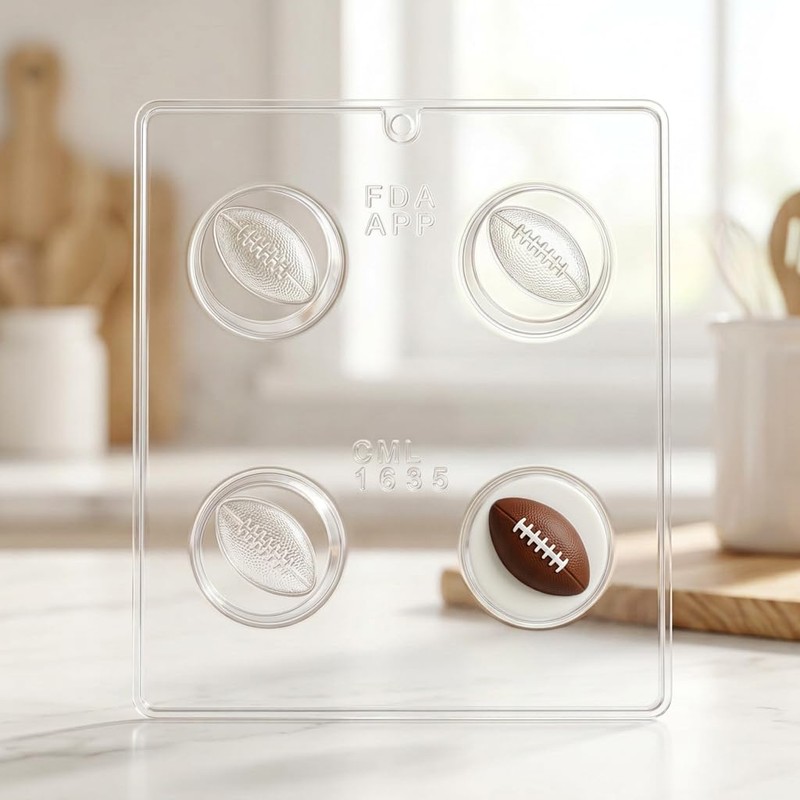 Football Cookie Chocolate Candy Mold, 1635 Candy Molds N More