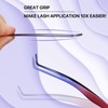 Miuffue Lash Applicator Tool DIY Eyelash Applicator Stainless Steel Curved