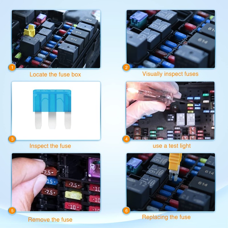 Nilight 60PCS Micro3 Fuse ATL Blade Assortment Kit 3 Prong