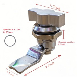 Thumb Operated Offset Cam Lock, Stainless Steel Keyless, Metal Replacement Lock Cylinder for RV Compartment Camper Storage Door Cabinet Mailbox Drawer Latch (4pcs)