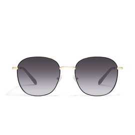 Quay - Womens Sunglasses, Round Lenses with UV Protection, Oversized Sunglasses (Jezabell, Black Gold)