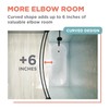 Zenna Home Rustproof Double Curved Shower Curtain Rod, No Drill