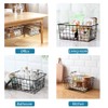 Wire Storage Baskets, 4 Pack Metal Household Organizer with 4