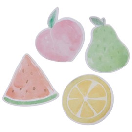 GetCoupon 4 Pads Cute Fruit Cartoon Sticky Notes, Kawaii Sticky Notes Funny Self-Stick Notes, for Home Office Working, 30 Sheets Per Pad
