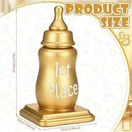 Xuhal Gold 1st Place Baby Bottle Trophy for Baby Shower Games 7 inch Award Winner Medal for Gender Reveal Newborn Party Favors Keepsake Prize