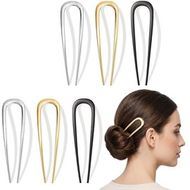 6 Piezas French Pin, Pinza Francesa Para Cabello Para Peinados Elegantes, Accesorio De Belleza Con Diseño De Metal, Ideal Para Uso Diario y Eventos Es